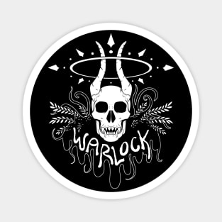 Warlock Class - White Design Magnet